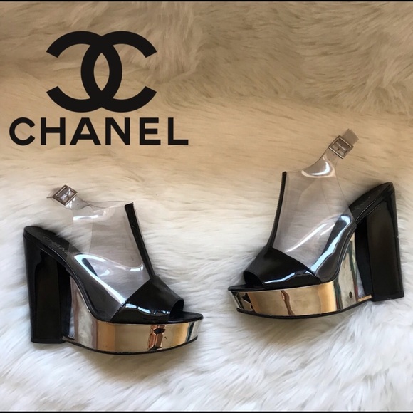 chanel transparent heels